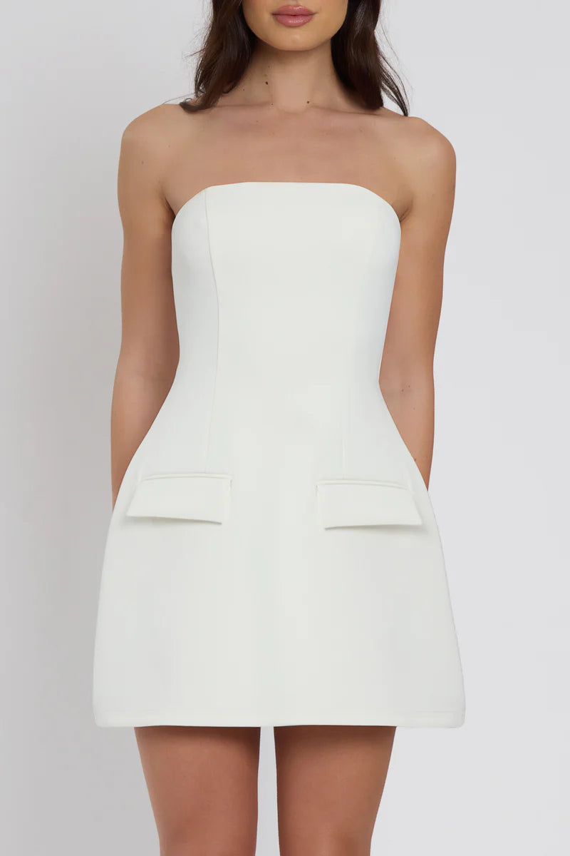 GABRIELLE MINI DRESS - IVORY