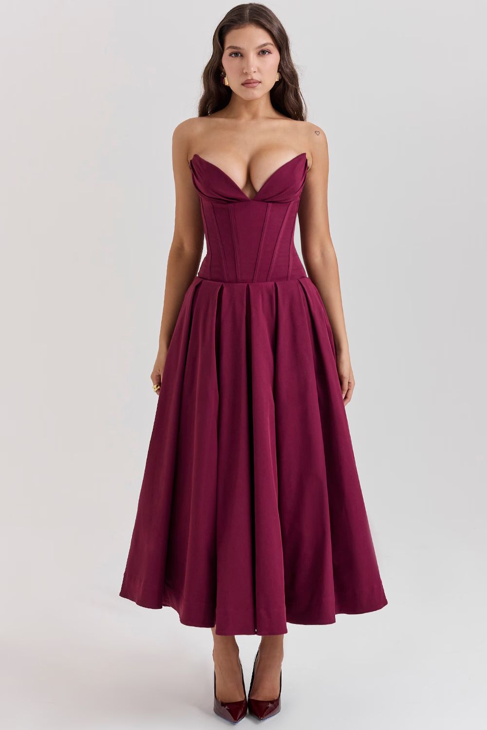 ZARIA MAXI DRESS - WINE