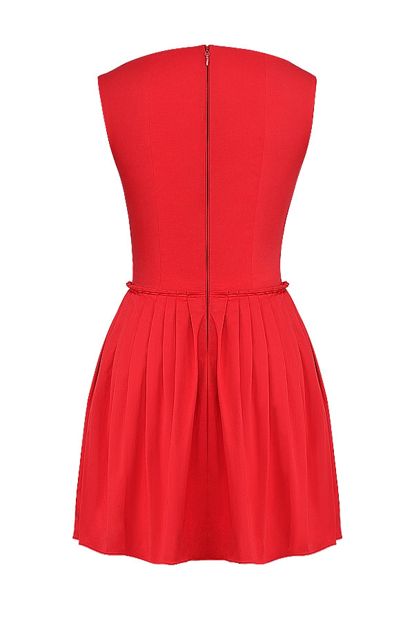 CARMEN MINI DRESS - SCARLET