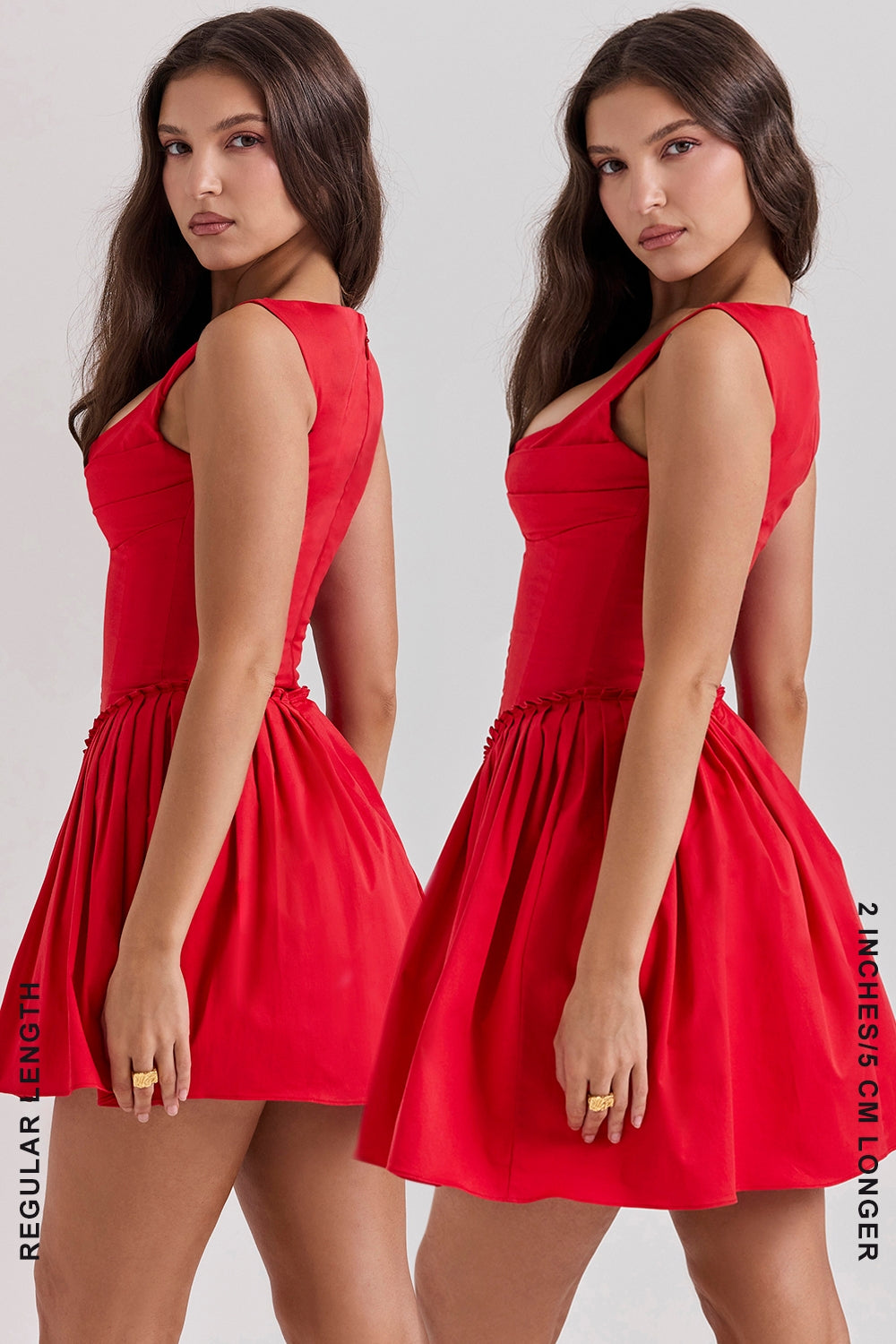 CARMEN MINI DRESS - SCARLET