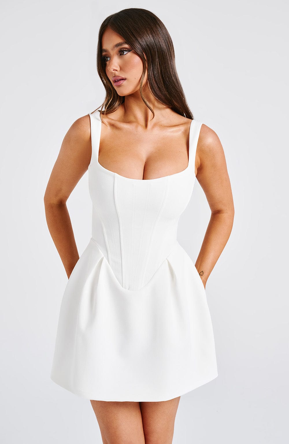 THEODORA MINI DRESS - Ivory