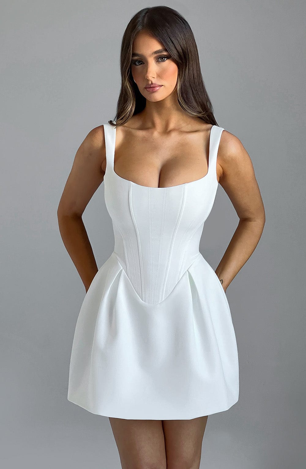 THEODORA MINI DRESS - Ivory