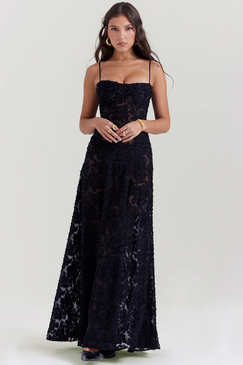 MYA MAXI DRESS - BLACK